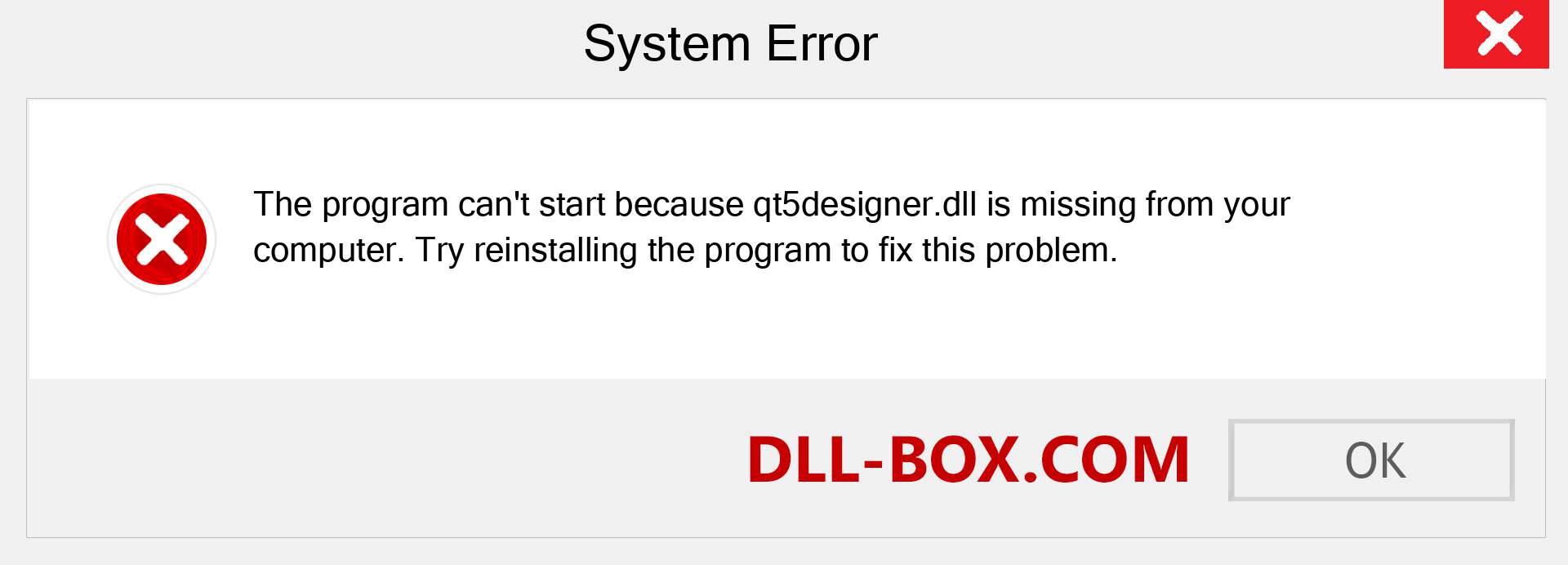  qt5designer.dll file is missing?. Download for Windows 7, 8, 10 - Fix  qt5designer dll Missing Error on Windows, photos, images